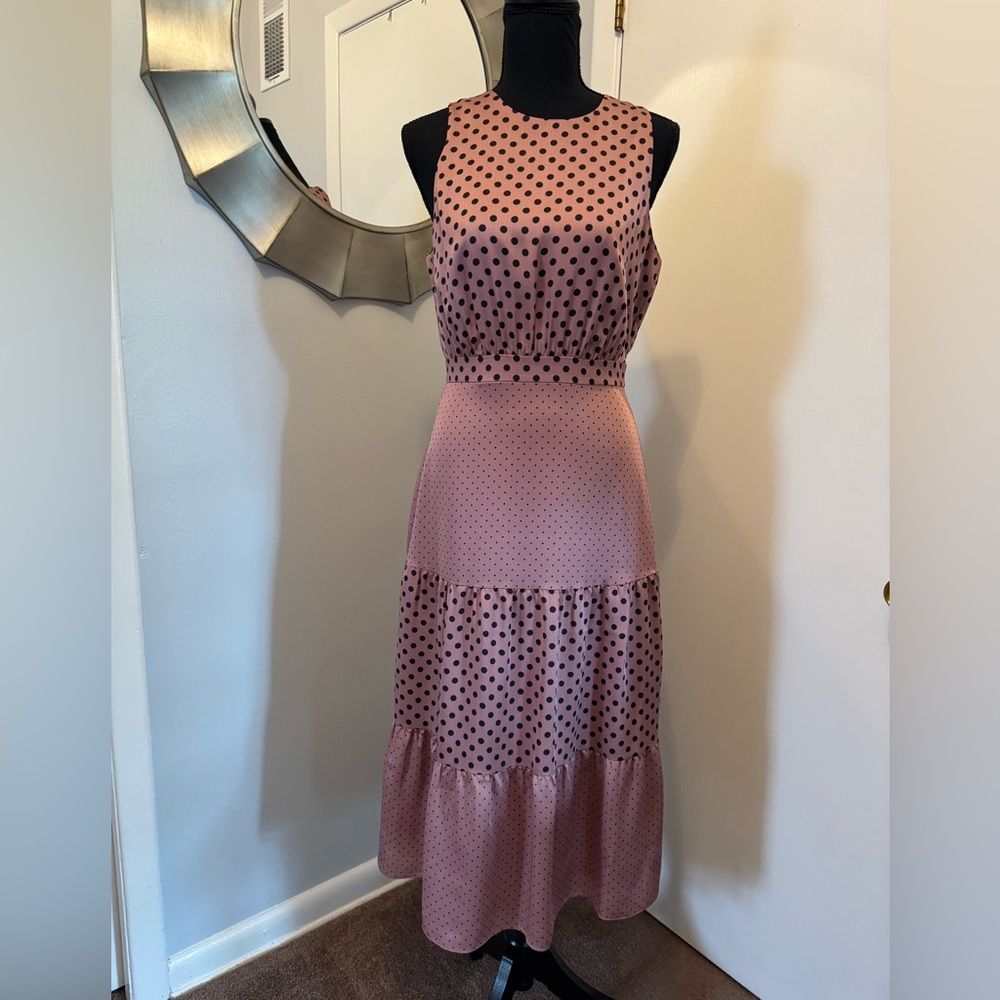 Ted Baker Izzie polka dot midi tiered dress size Ted 1